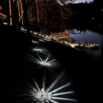 Lighted Pathway to Lake