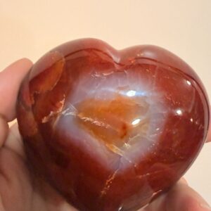 Carnelian gemstone heart