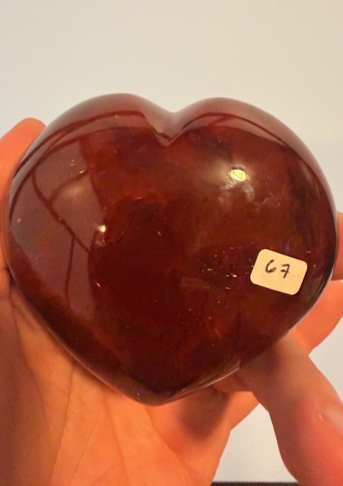 Carnelian gemstone heart